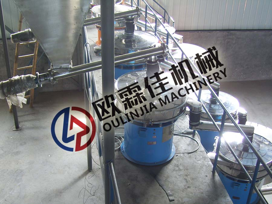 螺旋輸送機(jī)旋振篩使用現(xiàn)場